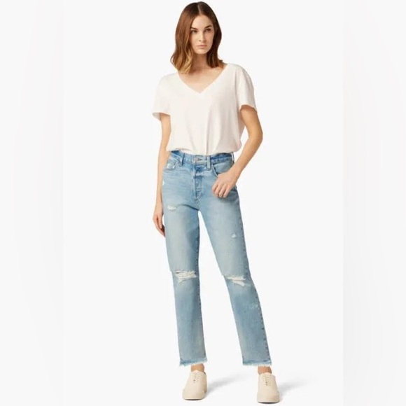 Joe's Jeans Denim - Joe’s Jeans The Honor High Rise Vintage Straight Distressed Frayed Ankle Jean 27
